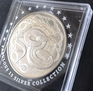 FRANCE 2013 Fabulous Collection F15 YEAR Of The SNAKE 1/2 oz. silver coin - Picture 1 of 4
