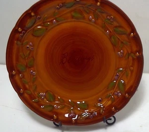 Russ Berrie Harvest Home Stoneware Plaque "BLESSINGS" w/plate stand - Picture 1 of 3