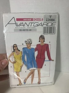 NEW Neue Mode STIL Avantgarde Sewing Pattern V22084 Misses' Dress & Jacket 10-20 - Picture 1 of 2