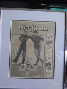 scott hamilton signed & framed weekend news paper1987 - Picture 1 of 5