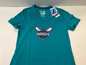 Charlotte Hornets NBA Adidas Teal SS Women's Ultimate V-Neck Tee Large - Picture 1 of 1