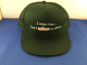 Vintage Mütze Kappe I May Rise But I Refuse To Shine Neuheit verstellbar Druckknopflasche - Bild 1 von 6