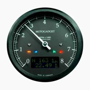 Drehzahlmesser mit Tacho - motogadget - motoscope chronoclassic - black - neu - Bild 1 von 10