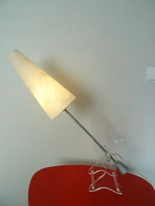 ancienne lampe de bureau plexiglas dumas starck romeo rega counterbalance lamp - Photo 1/7