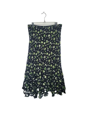 Maxi Falda Y2k Style & Co Asimétrica Volantes Lunares Talla 16 Verde Hada Artística Foto 1 de 4