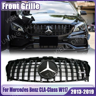 For Mercedes Benz W117 13-19 CLA200 CLA250 CLA45 Front Upper Grille W/black Star Foto 1 de 4