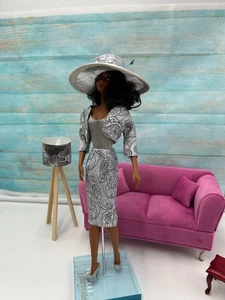 BARBIE Silkstone AA Bal Gown relookée 3 tenues dont 1 ensemble ANICETA - Foto 1 di 16