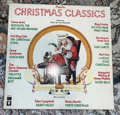 POPULAR CHRISTMAS CLASSICS (VINYL LP)  1977!!  RARE!!  GENE AUTRY + DEAN MARTIN - Image 1 of 4