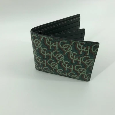 Coach Double Billfold Mens Signature Wallet Green - Image 1 of 4