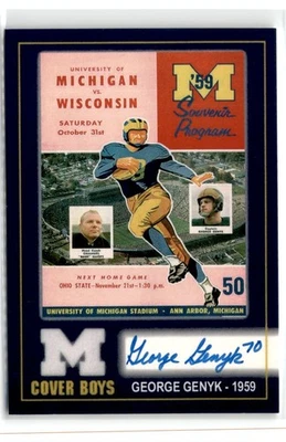 2004 TK LEGACY MICHIGAN WOLVERINES GEORGE GENYK AUTO #MC9 - Image 1 of 2