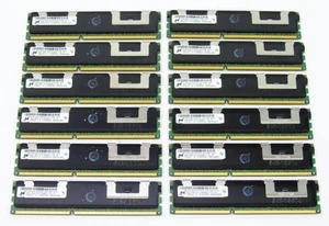 Lot 12 Micron 4GB PC3-8500R DDR3 MT36JSZF51272PZ-1G1F1 ECC Reg Server Memory - Picture 1 of 3