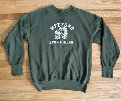 WAREHOUSE & CO Lot 401 MEDFORD Sweatshirt Size 44 XL / XXL Green - Image 1 of 4