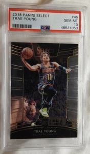 2018 Panini Select #45 Trae Young PSA 10 ATLanta Hawks Oklahoma Sooner Rookie RC - Picture 1 of 3