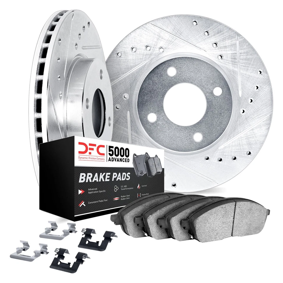 For Mazda B2200 1982-1984 DFC PRO-KIT 5000+ Drilled & Slotted Front Brake Kit Foto 1 de 2