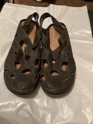 CROFT & BARROW Braelin черный кожаный комфорт плоскостях туфли размер 9-1/2 MED (#70) - Изображение 1 из 4