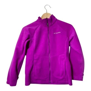 Columbia Girls Fleece Jacket Interchange Magenta Size Medium Pink Purple - Picture 1 of 7