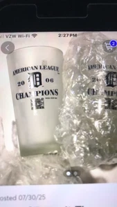 Detroit Tigers 2006 American Champion mattierte Trinkgläser 5,5" - Bild 1 von 2