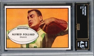 1953 Bowman #14 Alfred Al Pollard, GMA 4.5, Philadelphia Eagles VG/EX+ - Bild 1 von 2