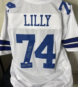 BOB LILLY AUTOGRAPHED SIGNED DALLAS COWBOYS JERSEY PSA / DNA COA - Picture 1 of 4