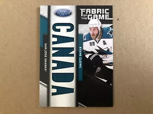 2011-12 RYAN CLOWE Panini Certified FABRIC OF THE GAME RELIC #125 - 07/25 CANADA - Picture 1 of 10