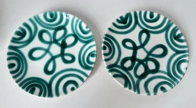 Gmundner Keramik grün geflammt 2x Dessertteller 19,5 cm GK2560 (2506DE12)  10/25 - Bild 1 von 4