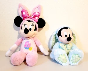 Disney MICKEY MOUSE & MINNIE MOUSE Easter Bunny Stuffed Animal Plush 15" - 21" - Picture 1 of 9