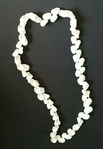 Vintage maritime weiße Mond Schneckenhaus Halskette 34 Zoll #SS7 - Bild 1 von 5