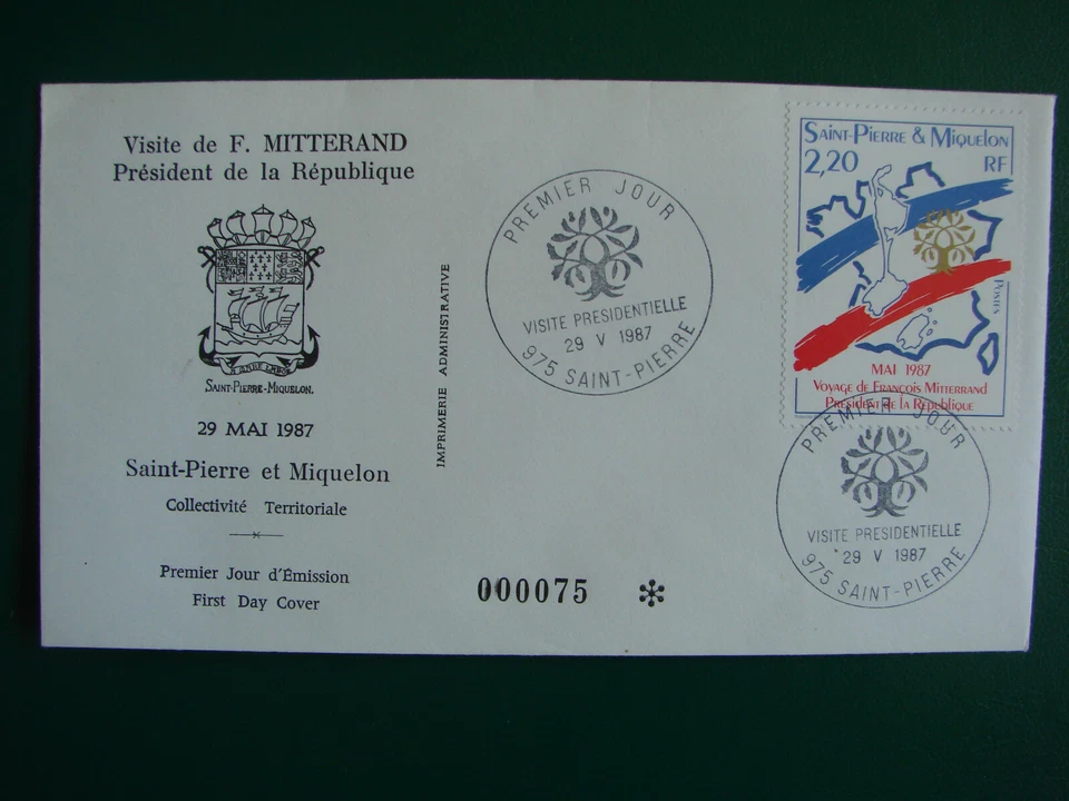 SPM/SAINT PIERRE ET MIQUELON- FDC First day cover 1987 Numbered - Image 1 of 1