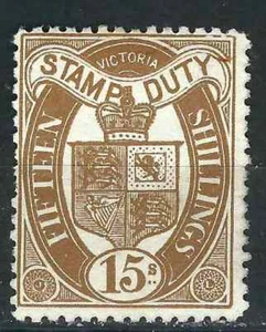 Australia Victoria Stamps AR47 SG 241 15/- Brown MNG F/VF 1879 SCV $1200 - Picture 1 of 1