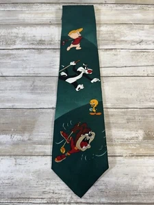 Looney Tunes CHARACTERS 1996 Warner Bros Golf Design Polyester 58" Neck Tie #937 - Picture 1 of 5