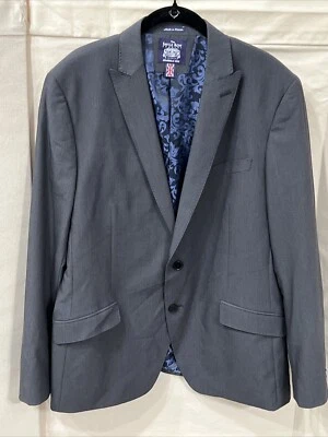 SAVILE ROW CO Brixton Charcoal Gray Two Button Suit Jacket Sz 44R London - Image 1 of 4