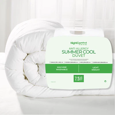 NightComfort Soft Duvet 100% Corovin - 7.5 Tog Anti Allergy Quilt for All Season