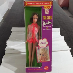 RISERVATA VERONICA TALKING BARBIE BRUNA NAPE CURL #1115\ 1970+ box e stand - Photo 1/21