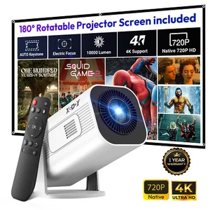 5G Smart LED Mini Projector Bluetooth WiFi Projector Home Theater Android & IOS - Picture 1 of 37