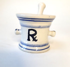 Royal Delft Holland Porcelain Hand painted Blue and White RX Mortar and Pestle