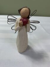 2000 Willow Tree Figurine - Angel of the Heart Dark Brown Hair - No Box