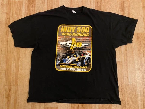 2016 Indianapolis 500 “100th Winner”  Tee Shirt, Size  mens 3XL Black Cover
