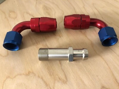 10AN 90 度配件和不锈钢水泵尖头(雪佛兰) — 第 1/3 张图片