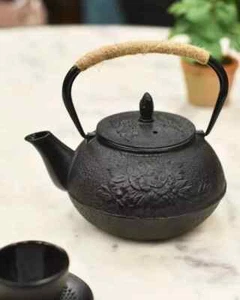 Cast Iron 'Kitakyushu' Black Japanese Teapot - Picture 1 of 8