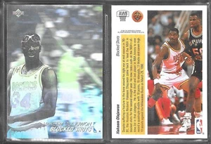 Upper Deck NBA Basketball 1991 #AW8 Hakeem Olajuwon Rockets Blocks Hologram Card - Picture 1 of 1