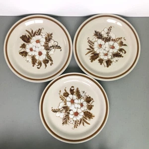 Mountain Wood Collection Stoneware Dried Flowers Dinner Plates 3 - Picture 1 of 6