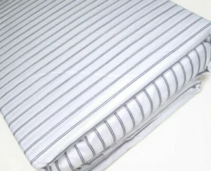 Home Collection Sutton Lane Cotton Rich Percale Ticking Stripe Queen Sheet Set - Picture 1 of 6