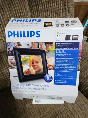 Philips 8" Digital Picture Frame 8FF2FPB 4x6 digital panel - Image 1 of 4