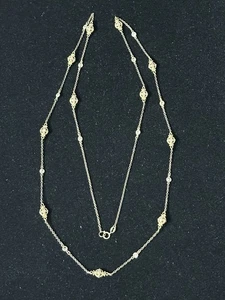 FAS Vermeil Bahnhofskette Sterlingsilber 925 rund Zirkonia CZ - Bild 1 von 6