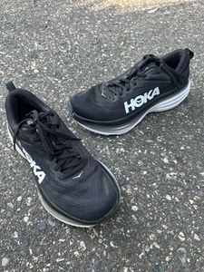 Hoka One One Bondi 8 Womens Size 8B Black & White 1127952 BWHT F27222G - Picture 1 of 10