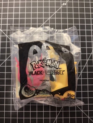 Juguete Pikachu McDonald's blanco y negro 2011 Pokémon Nintendo sellado #1 con tarjeta Foto 1 de 3