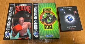 SEGA Victory Boxing + Soccer 97 w/ Pseudo Saturn Kai Excellent JAPAN - Picture 1 of 10