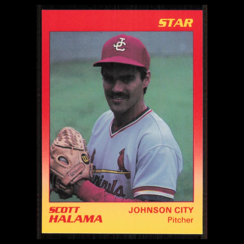 Scott Halama #14 1989 Star Minor League Johnson City Cardinals Baseball Card MLB - Image 1 of 3