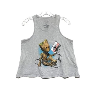 Guardians of the Galaxy Baby Groot Awesome Mix Tape Vol 2 Tank Top Juniors L - Picture 1 of 5