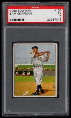 Bowman Sam Chapman 1950 PSA 5 #104 - Imagen 1 de 3